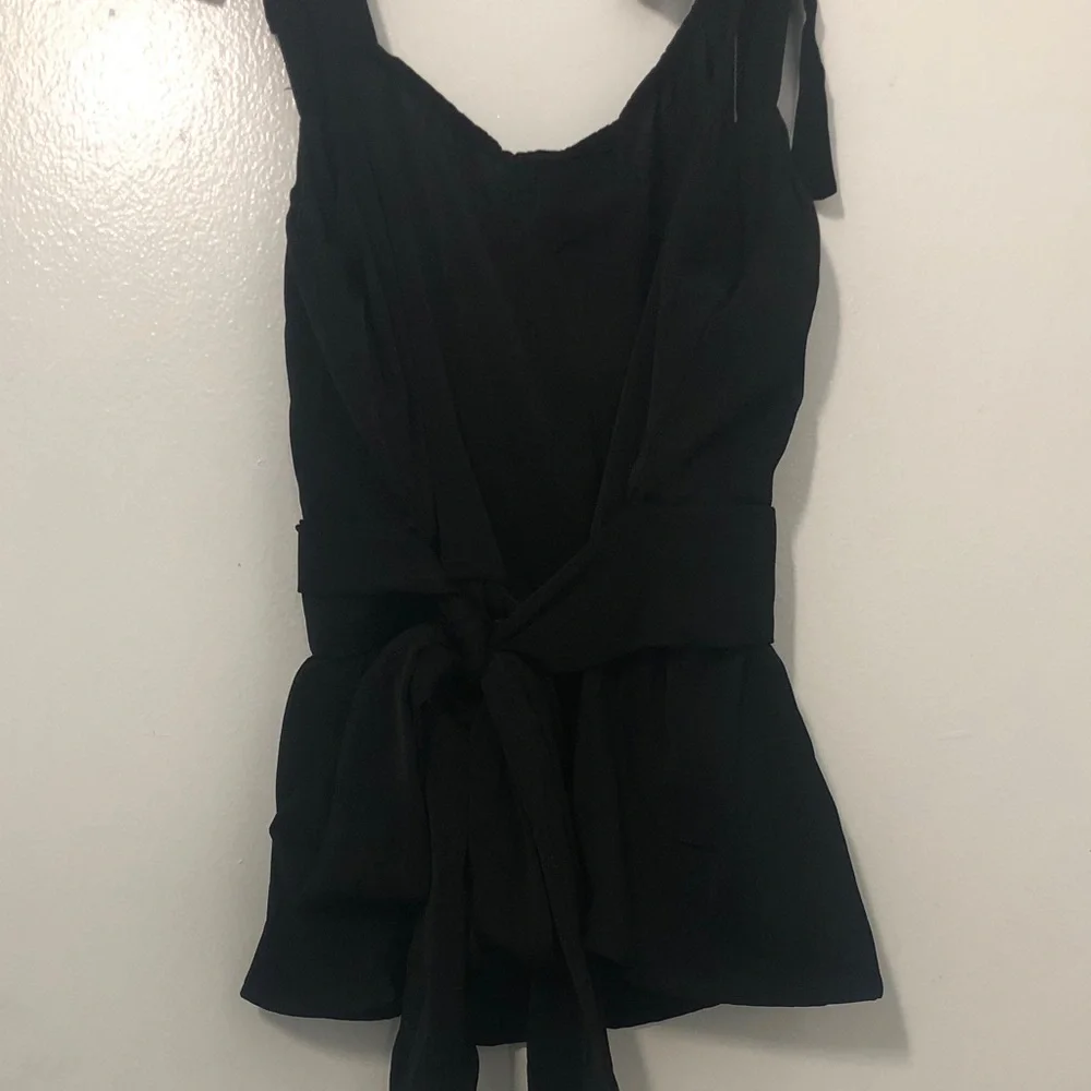 Trixxi Black Sleeveless Blouse with Tie Straps - Picture 6 of 7